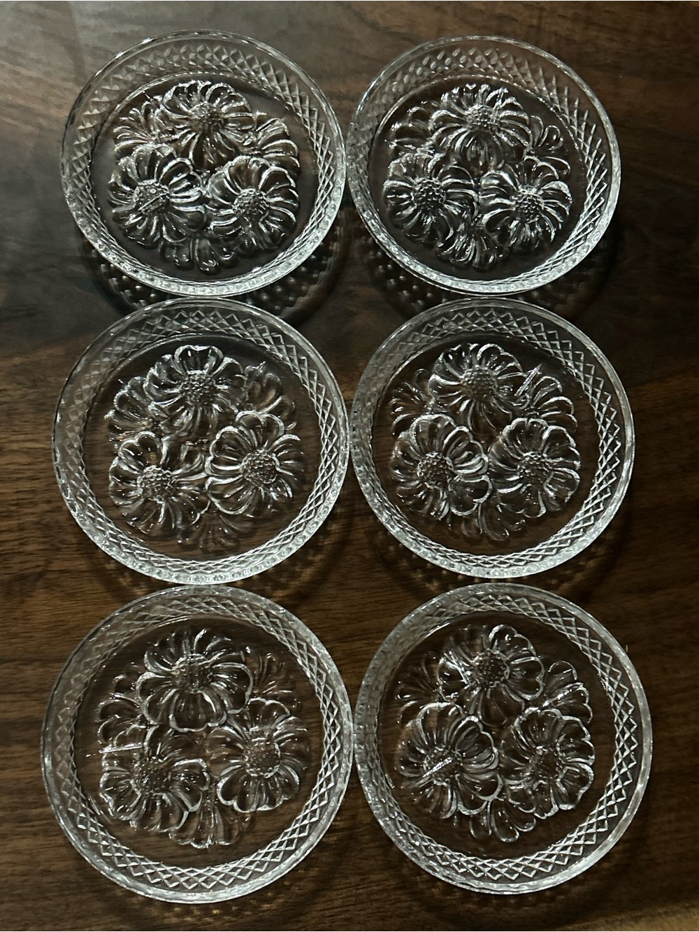 Vintage Cristal d'Arques-Durand "Breteuil" Crystal Coasters - Set of 6